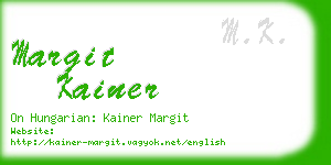 margit kainer business card